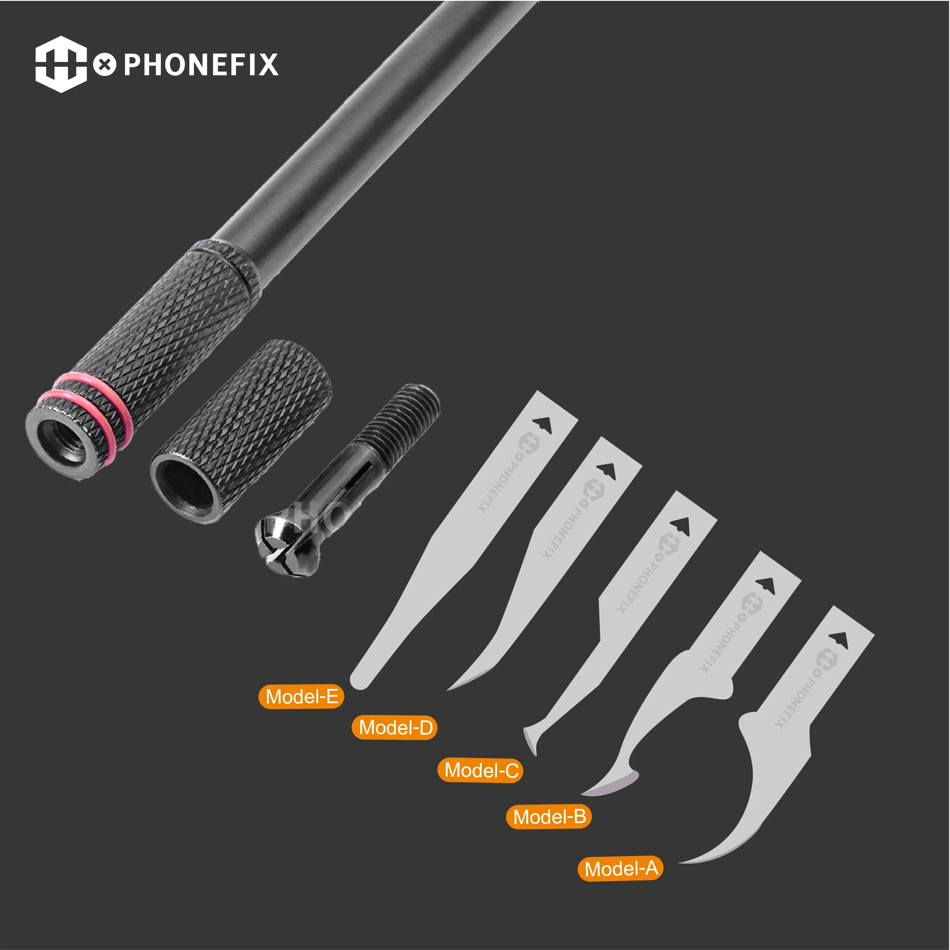 5 in1 Riparazione del telefono cellulare PCB CPU NAND Set di lame per rimozione colla Raschietto per chip Coltello a leva in metallo Chip della scheda madre Pala Strumenti per intaglio
