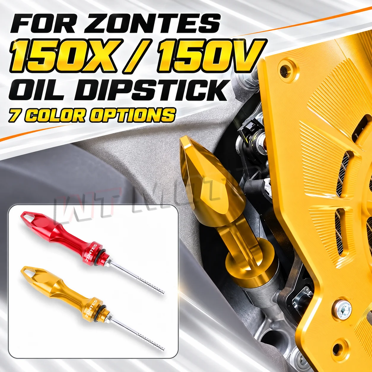 FOR ZONTES 150V 150X 125X 125V Modified Oil Dipstick Screw Aluminum Oil Gauge Probe Decorative Cap Accessories