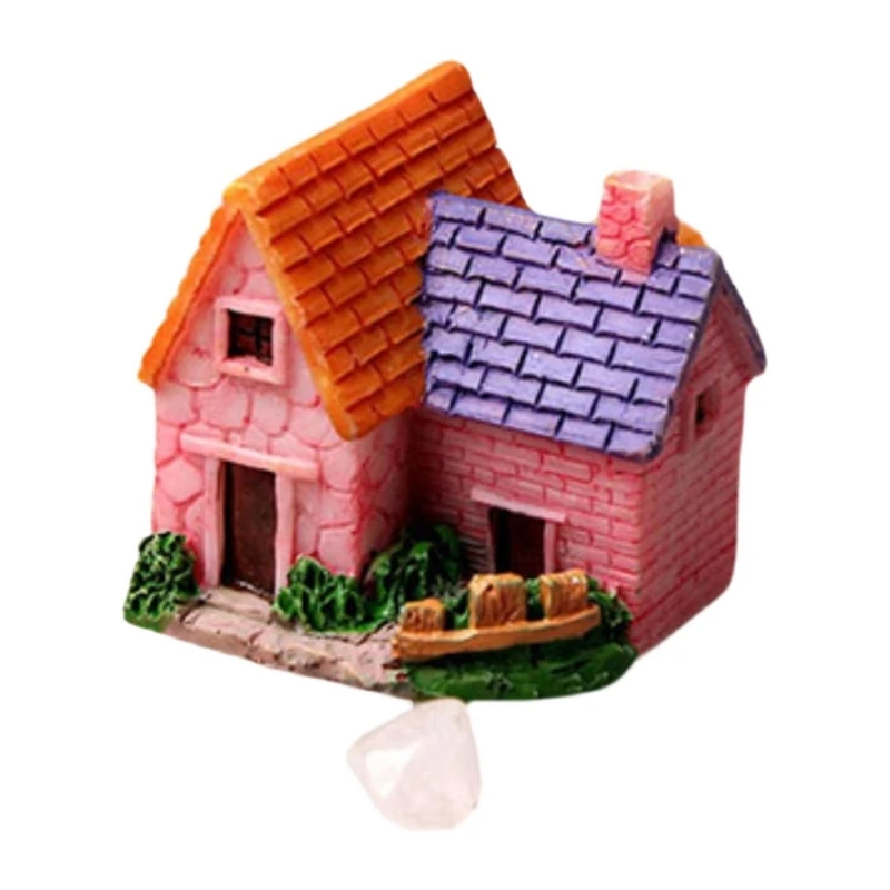 Casa miniatura para Modelo Paisagem, Resina Figurine Ornamento, Jardim Bonsai Cenário, Artesanato Decorativo Toy, Cottage Acessórios, 5pcs