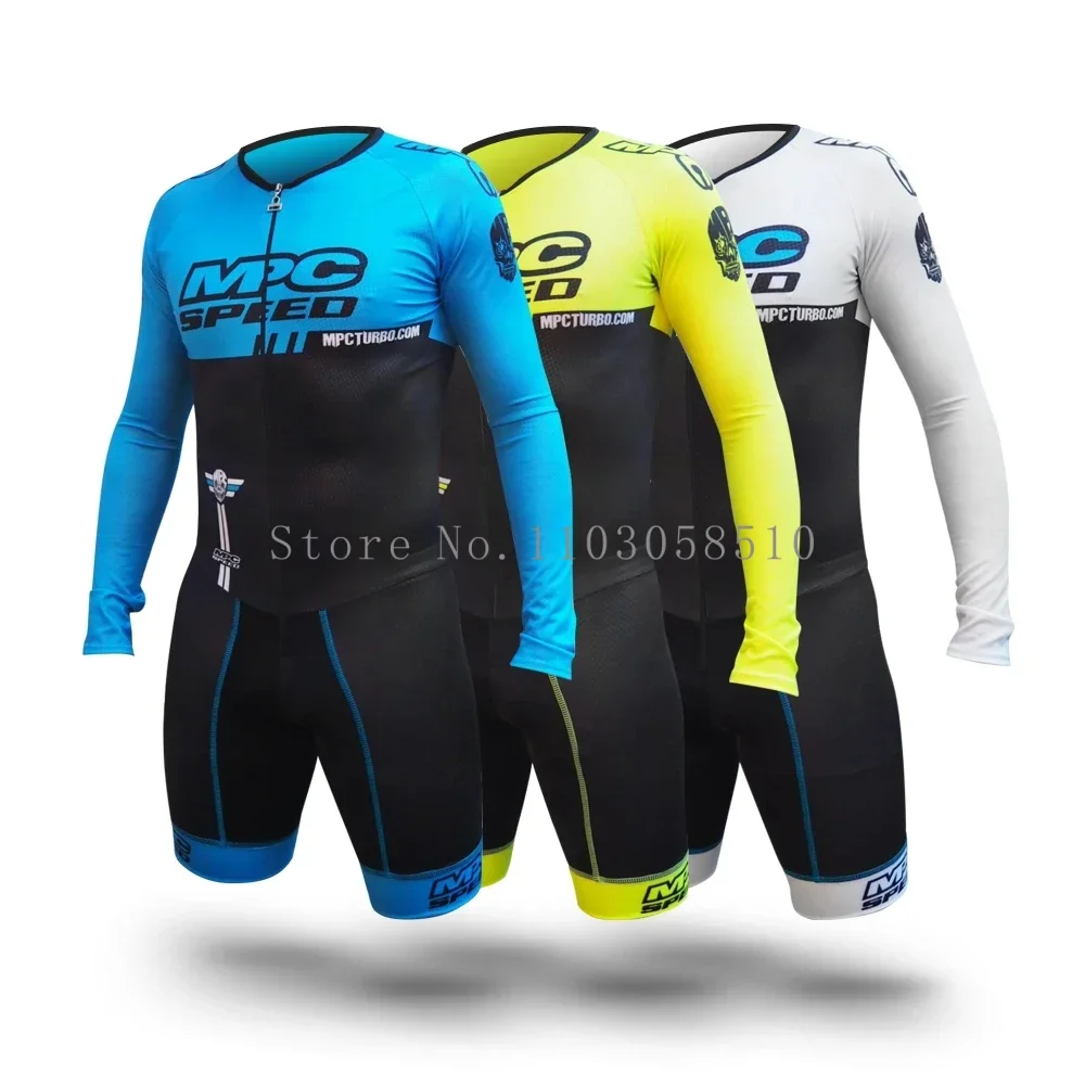 

MPC Wheels 2025 Men Short Sleeve Triathlon Suit Speed Inline Roller Skate Skinsuit Fast Skating Clothing Without Cushion Dress