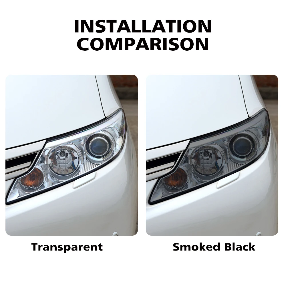 

Car Headlight Protective Film For Toyota Previa/Estima/Tarago 2010-2019 Smoke Black Pre Cut Anti-Scratch High-Gloss Vinyl Film