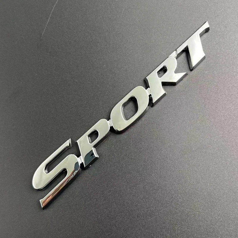 3D ABS Chrome Logo SPORT Emblem Car Letters Badge For Yaris Corolla Camry Highlander CHR Sport Sticker Trunk Accessories
