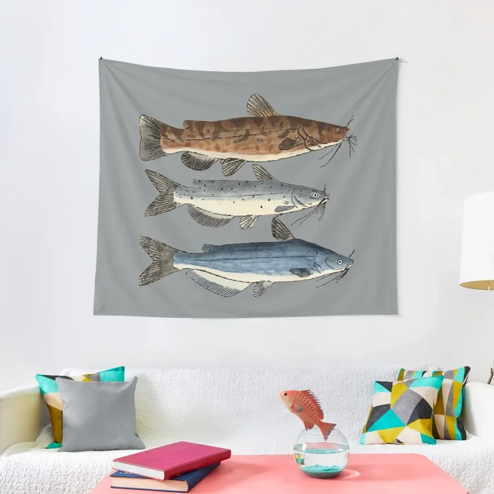 

North American Catfish Tapestry Aesthetic Room Decoration Christmas Decoration Tapestry