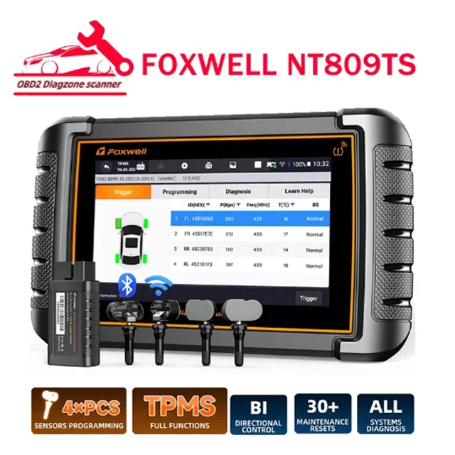 XTOOL D9 PRO OBD2 Car Diagnostic Scanner, Bidirectional ECU Coding & Active Test Tool, Compatible with VW/Mercedes/BMW