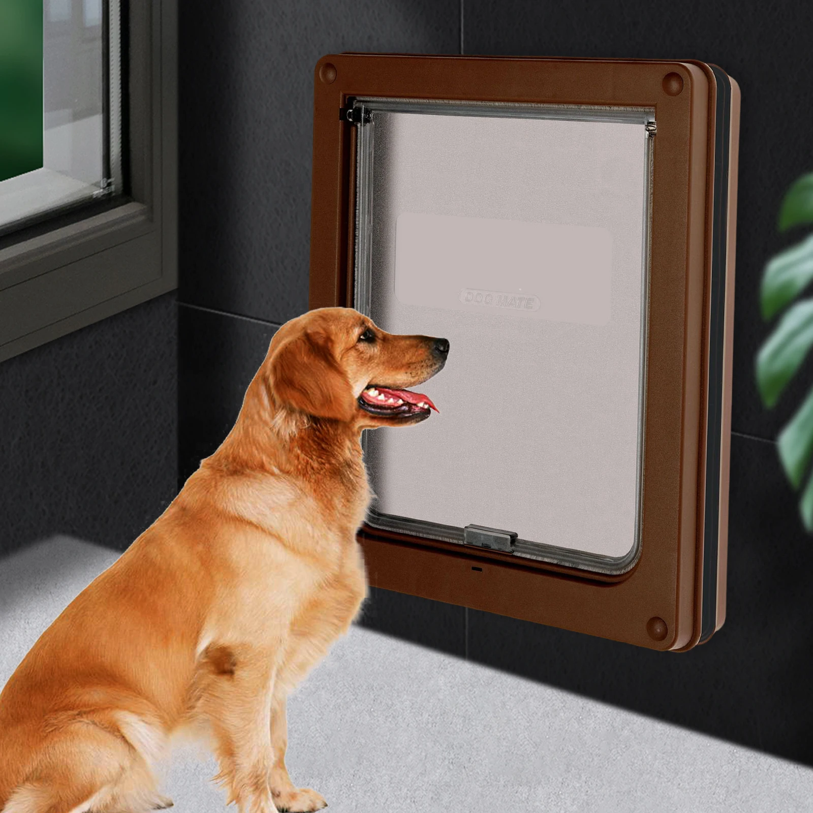 Dog Cat Flap Door Security Flap Door For Dog Cat Kitten Cat Puppy Safety Gate PVC Plastic Small Pet Supplies