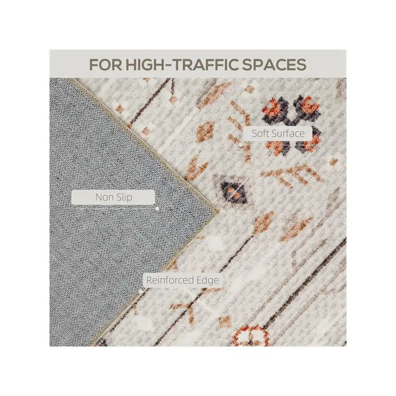 Comodo tappeto multicolore per soggiorno, camera da letto, ufficio - Design morbido e resistente