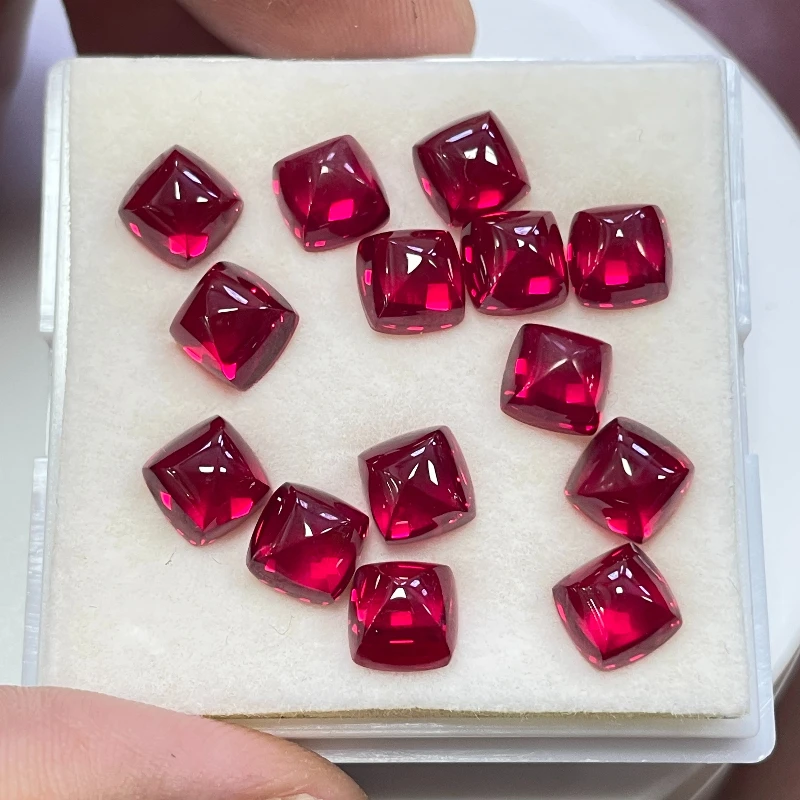 Laborgezüchteter Rubin Verschiedene Schnitte Taubenblut-Rot Farbe Wählbar Zertifiziert – Detail 6