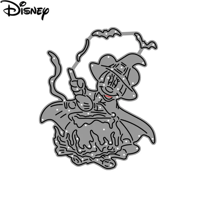 Mickey Mouse Witch Metal Cutting Dies Disney Halloween Cauldron Die Cuts For Scrapbooking DIY Handicraft Photo Album Decoration