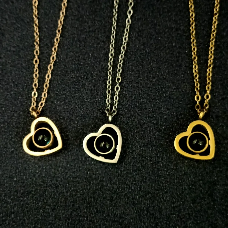 100 idiomas te amo collar letras foto en Color Nano micrograbado imagen proyección colgante personalización