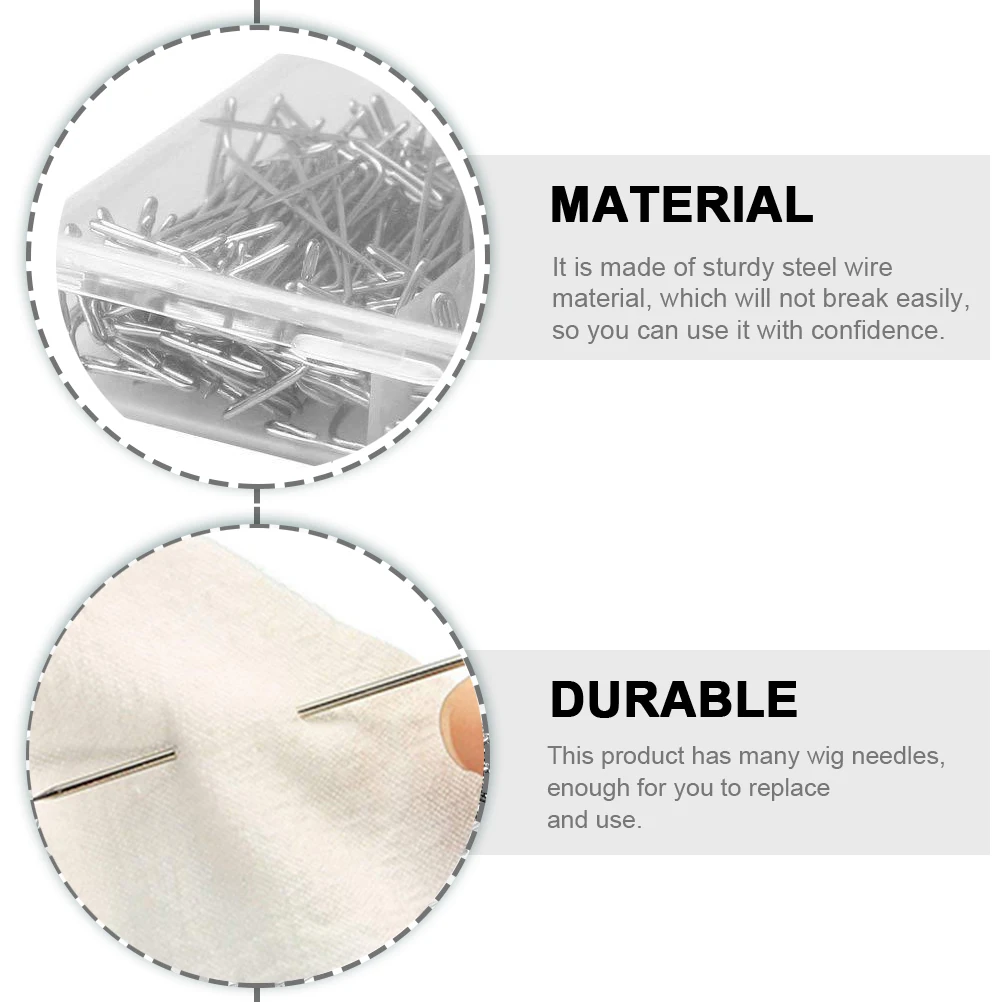 

150pcs T Pins Metal Hair Needle For Secure Fixation Strong Steel Wire Making Kit Supplies Handicraft Sewing Tools