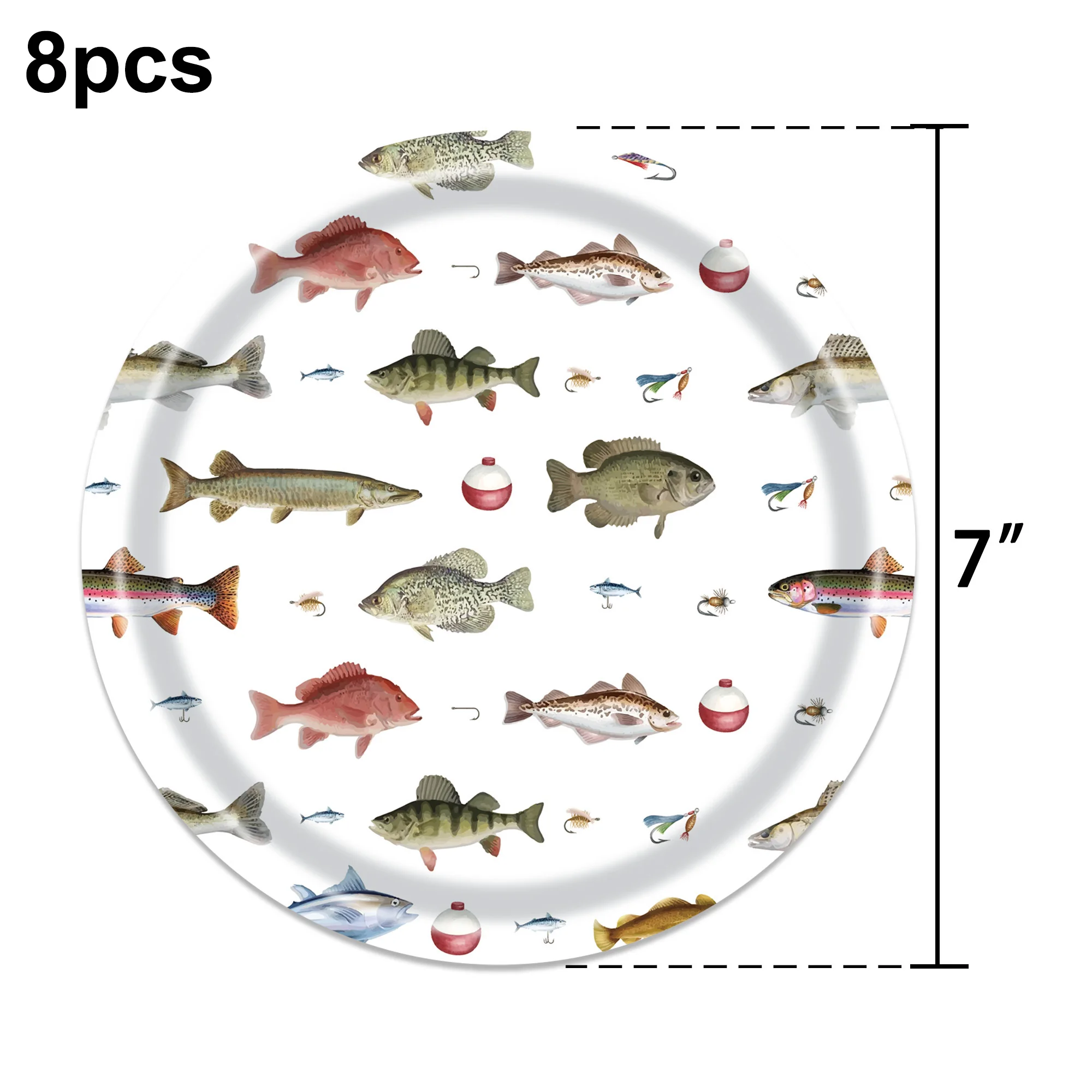 Gone Fishing Paper Plates Napkins Cups Fish Themed Tableware Little Fisherman Birthday Party Disposable Party Decorations Suppli