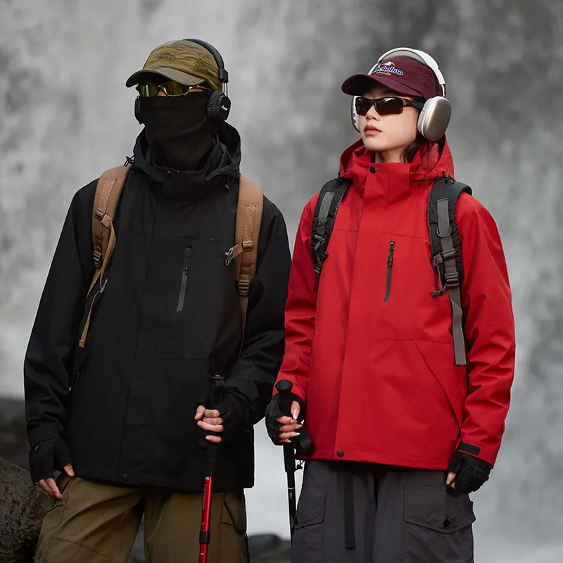 

Banana Le Men's Outdoor Climbing Jaet Windproof Waterproof Hiking Clothing Full Sve Upperwear New 2025 Model