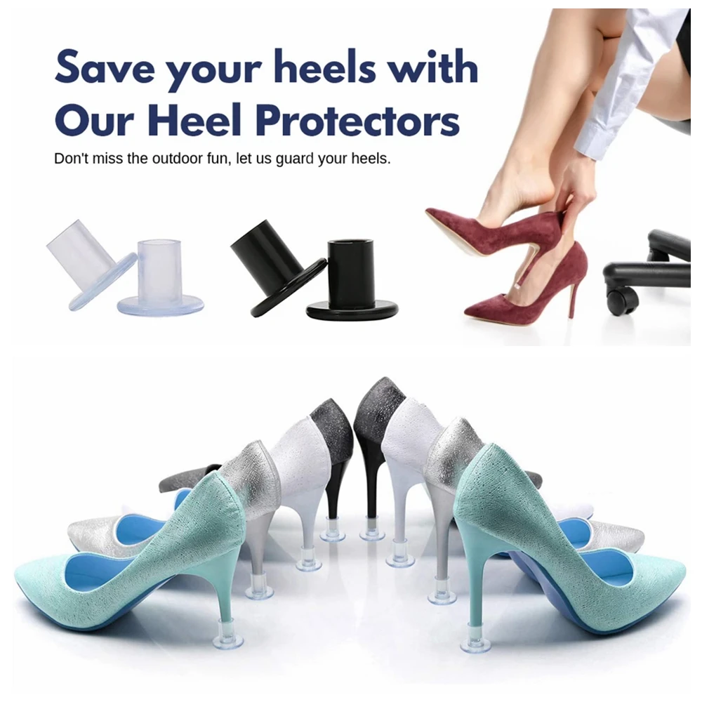 

40 Pairs High Heel Protectors High Heeler Antislip Silicone Heel Stoppers Dancing Stiletto Covers for Bridal Wedding Party Favor