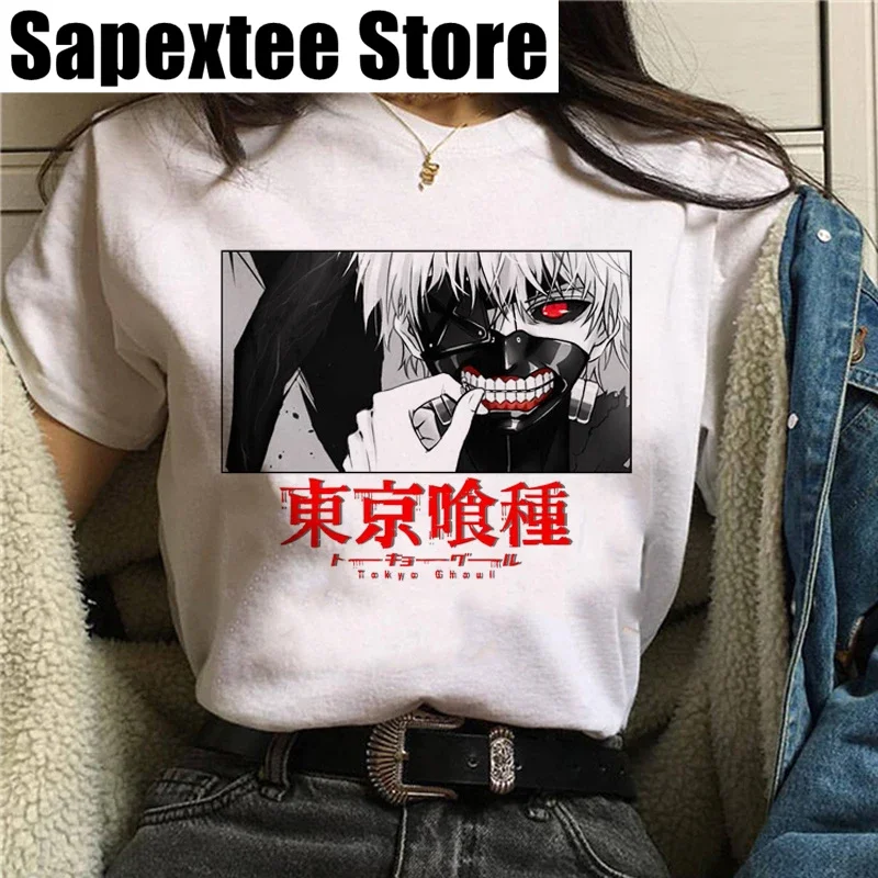 

Hot Japanese Anime Tokyo Ghoul T Shirt women Kawaii Cartoon Kaneki Ken Graphic Tees Fashion Unisex Tshirt Summer Tops T-shirt