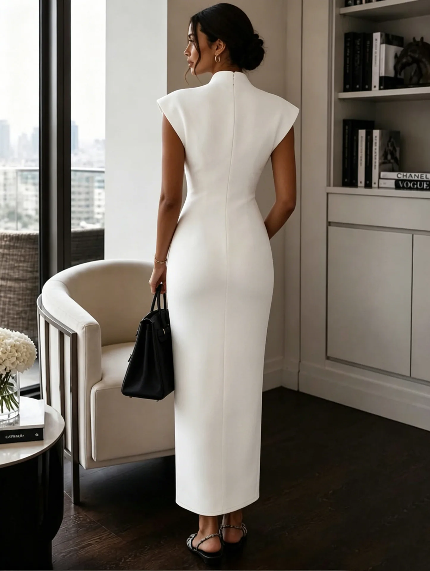 فستان نسائي مثير بياقة على شكل - مراجعة Wrap Dress Work وسعره