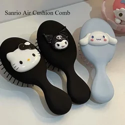 Sanrio My Melody Portable Anime Air Cushion Comb Black Rice Cinnamon Roll Hellokitty Cartoon Comb Girl Hair Care Knot proof Comb