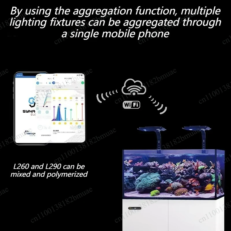 Full Spectrum Fish Tank Lamps Fishbowl Lighting LED Seawater Light Smart Temperature Control WiFi Control Aquarium Coral Lamp
