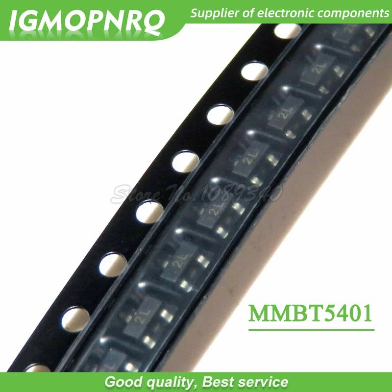 100PCS 2N5401 2L MMBT5401 2L SOT23-3 SOT23 Bipolar Transistors - BJT PNP Transistor