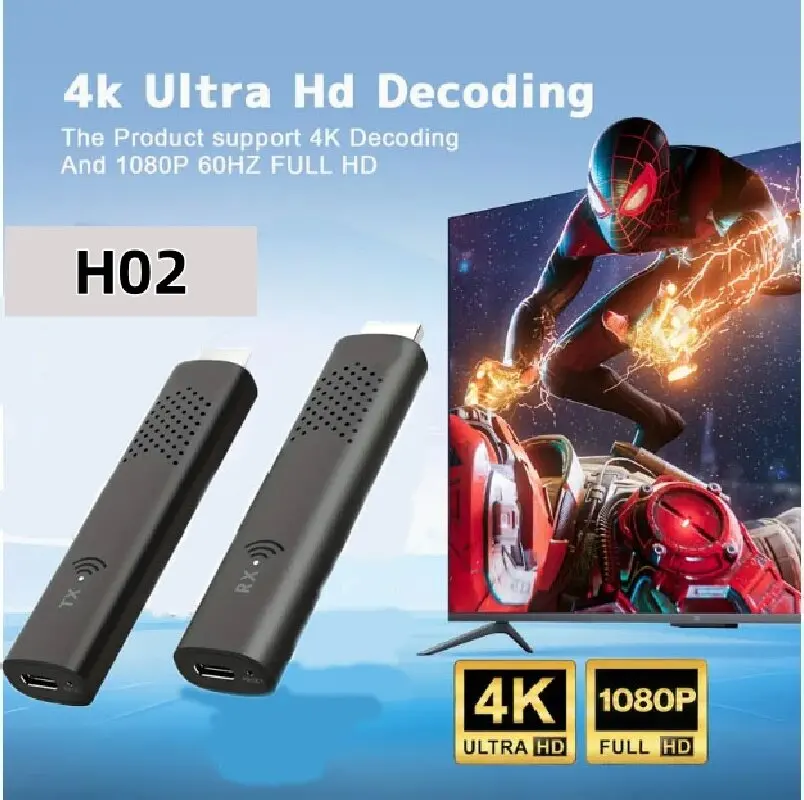 

Screen Sharing 4k HDMI-compatible transmitter and receiver multi-screen interaction screen mirroring support computers projector