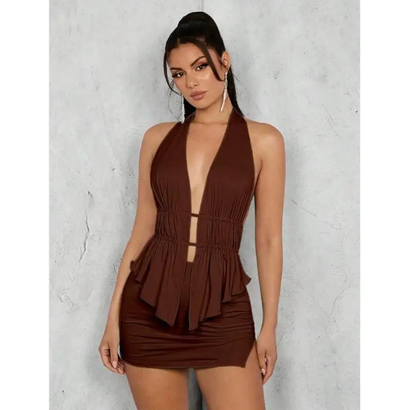 

K 7020, женский сексуальный цветной топ с бретелями, летний модный повседневный спортивный костюм Seven Sve, длина, осенняя одежда