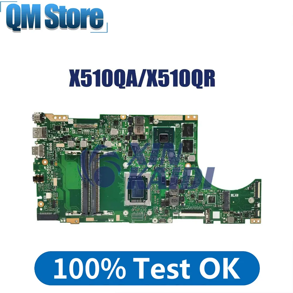 Notebook Mainboard For ASUS X510QR X510QA A510QA F510QA F510QR  Laptop Motherboard A12-9720P FX-9800P CPU DDR4 Test OK