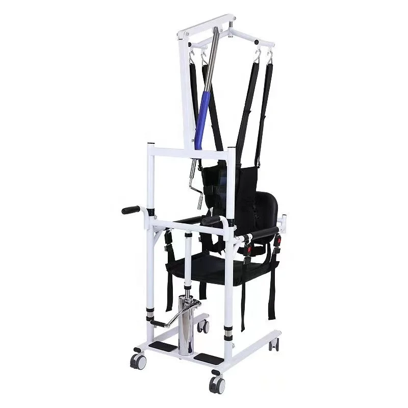 Machine de Transfert Multifonctionnelle pour Patient Paralysé Assis, Siège de Toilette, Chaise de Douche, Réglable, Mobile, Aide à la Marche des Soins Infirmiers