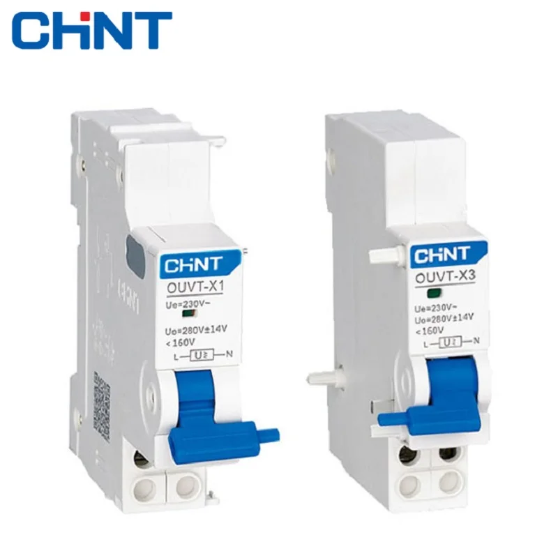 CHNT OUVT-X3 Over/under voltage release  Ue: AC 230V 240V, 50Hz   Uvo: 280V   Ui: 500V  （35%～70%）Ue MCB