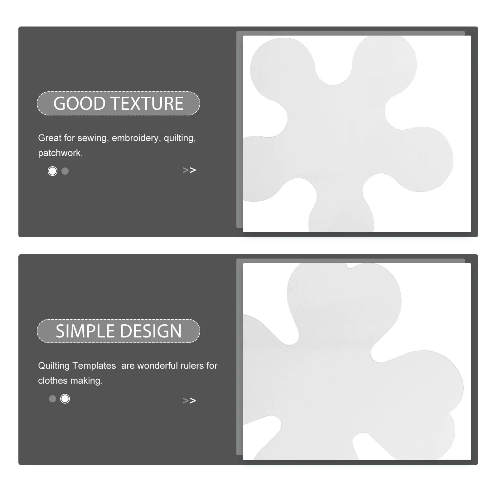 Plantillas de acolchado acrílico, reglas artesanales de costura en forma, herramientas transparentes para bordado de retales, reglas para acolchar de uso DIY, 4 Uds.