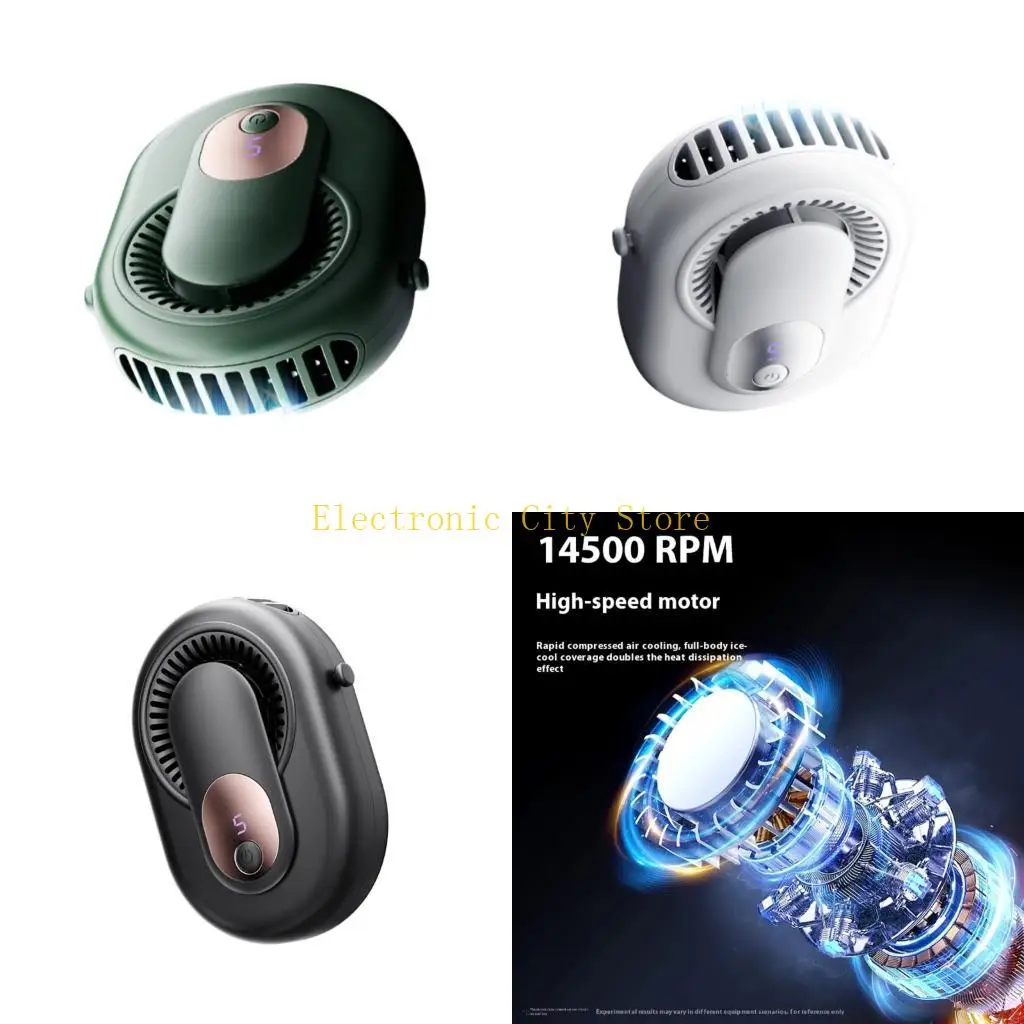 

Multifunctional Wearable Cooling Fan 5 Speed Waist Mount 14500RPM Waist Fan HU8D