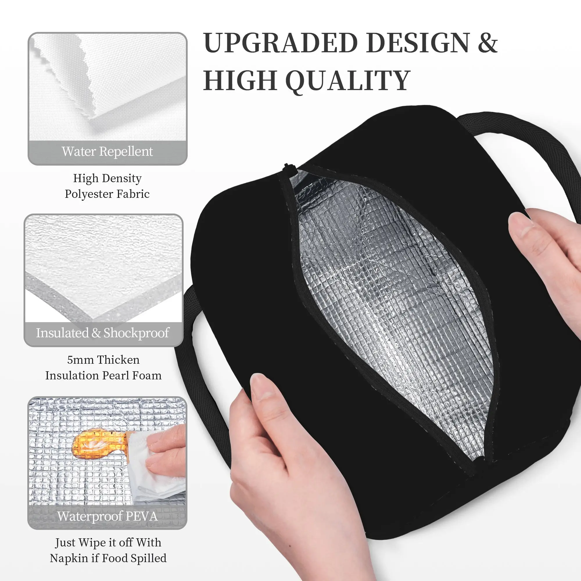 Kocho Shinobu Demons Anime Insulated Lunch Bags Large   Meal Container Thermal Bag Tote Lunch Box Work  Picnic Bento Pouch view 4