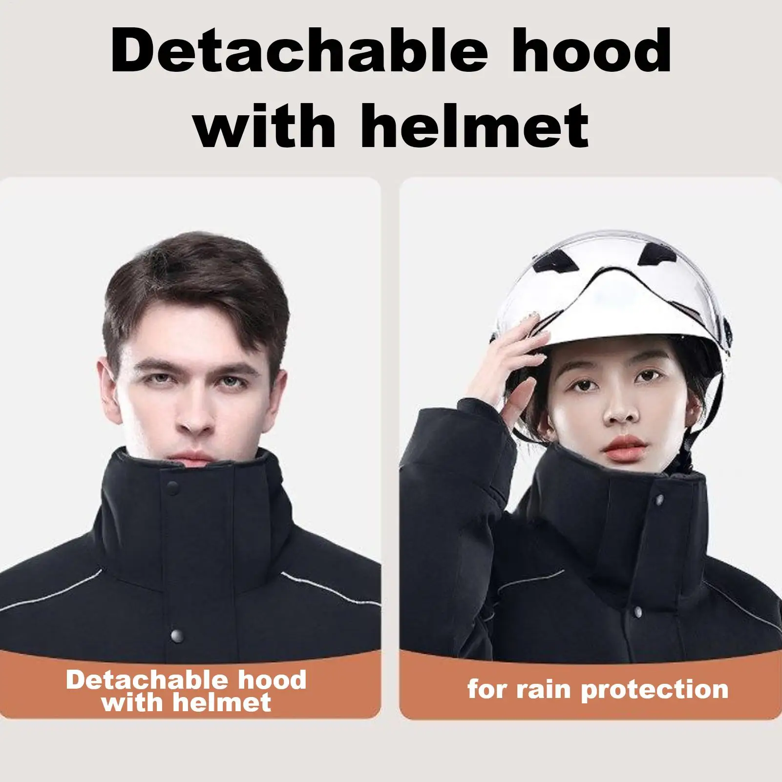

Motorcycle Winter Jacket 4-Pockets Warm Clothes With Reflective Strips Warm Snowmobile Coat For Women Men Winter Daily Commuting