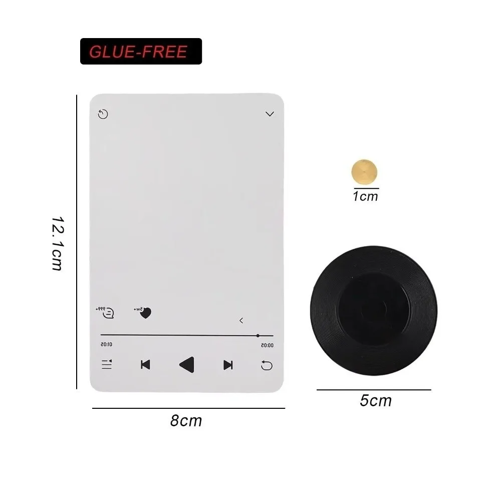 Vinyl Record NFC Fridge Magnet NFC Chip Built Rotate Base Music Trigger Sticker Magnet Back Vinyl Record Decor For Home Decor