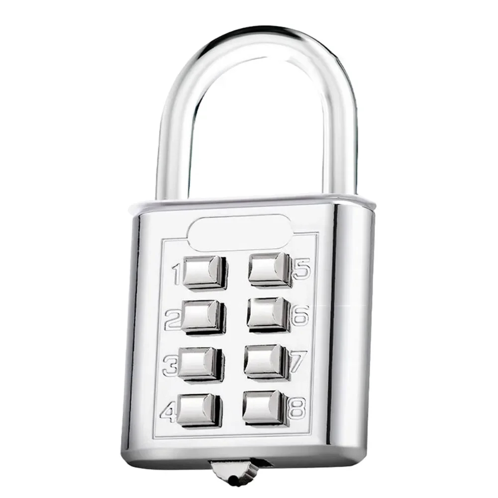 1pcs 8Digits Password Code Outdoor Waterproof Combination Padlock Zinc Alloy Suitcase Luggage Travel Lock Keyed Anti Thief