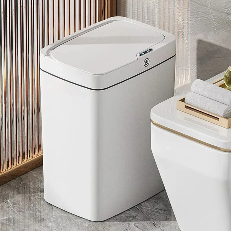 Trash Can Touchless Sensor Trash Can Kitchen And Bathroom Crevice Trash Can Household Cleaning Supplies