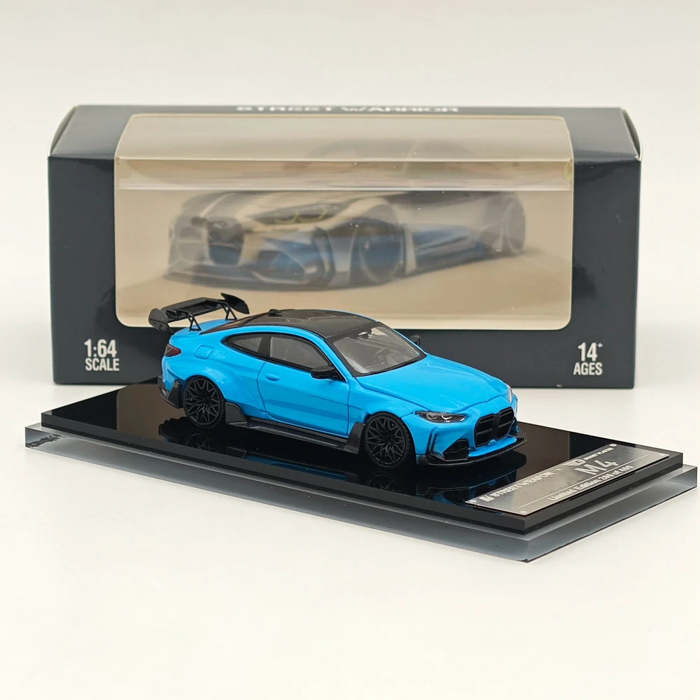 SW 1:64 M4 G82 Modelo Esportivo Limitado 499 Diecast Model Car Collection Auto Toys Presente Azul