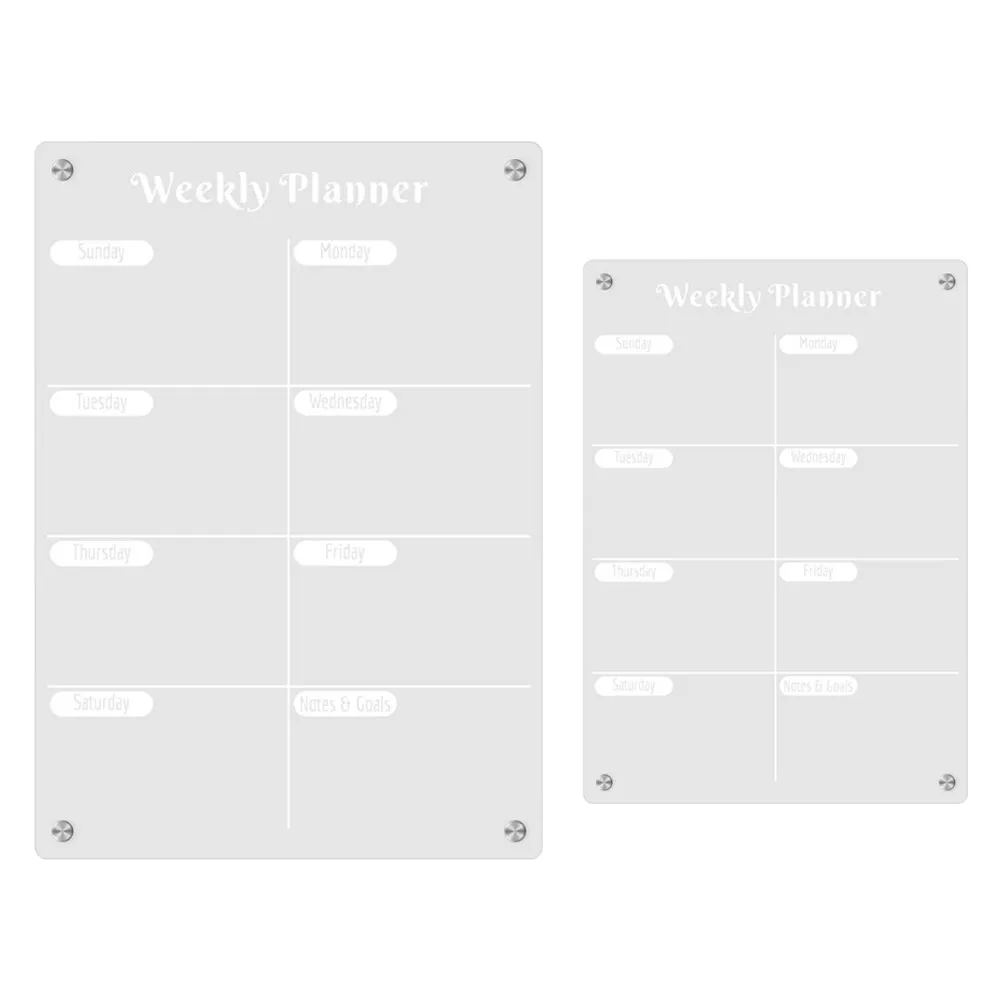 tableau-effacable-a-sec-en-acrylique-2-pieces-planificateur-de-menu-magnetique-pour-refrigerateur-organisateur-de-memo-reutilisable-tableau-d'ecriture-transparent-pour-calendrier-hebdomadaire