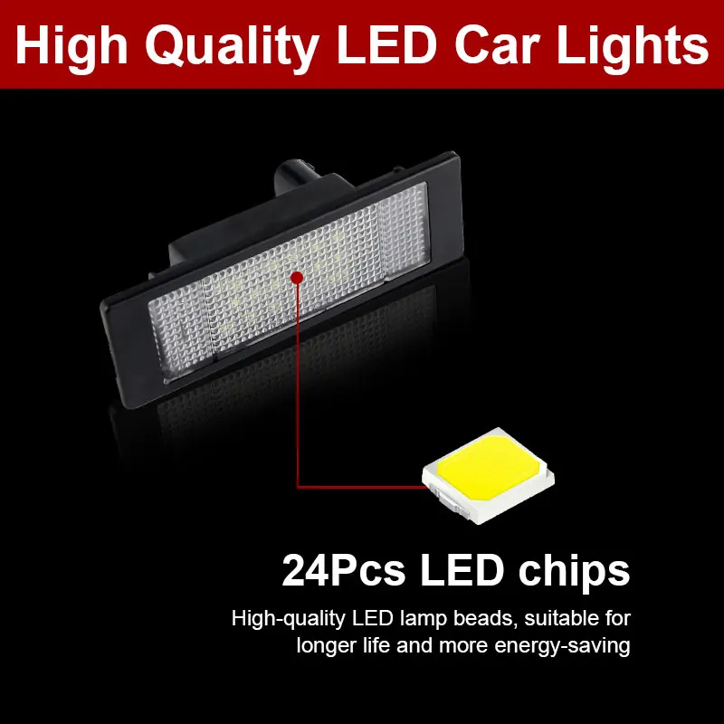 For BMW 1 Series E81 E87 E63 E64 M6 E85 E86 Z4 F12 F13 F20 K48 MINI R60 R61 LED License Number Plate Lamp Car Light Luz No Error