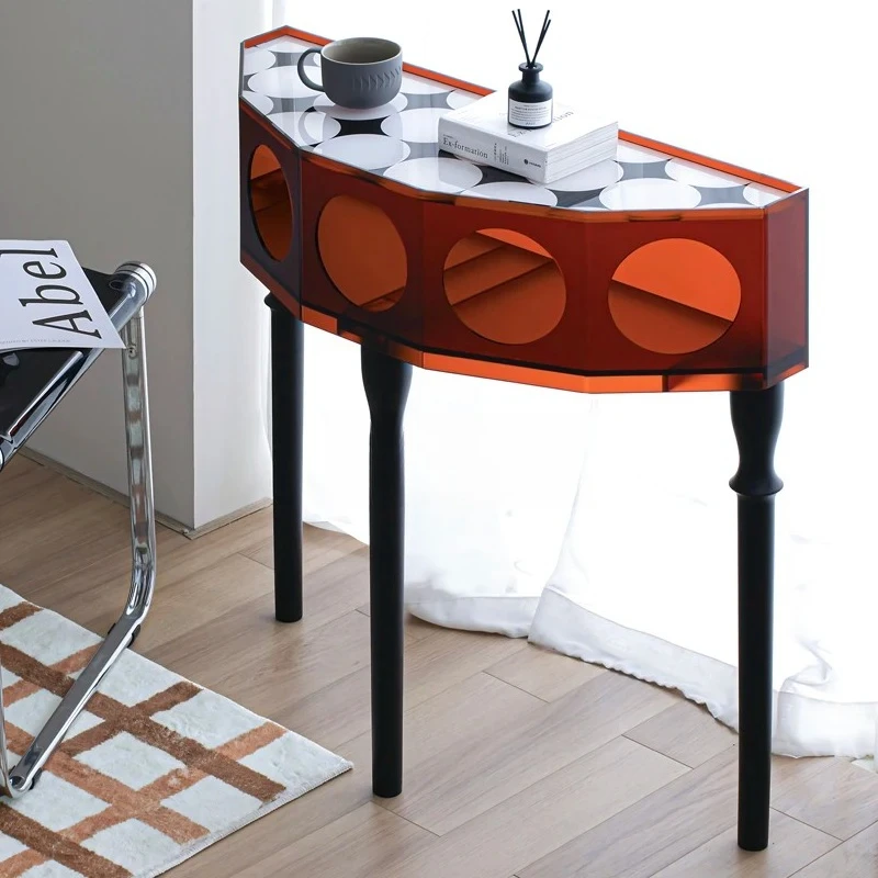 HJGrey method acrylic entrance table, entrance frame, corridor locker, antique entrance cabinet
