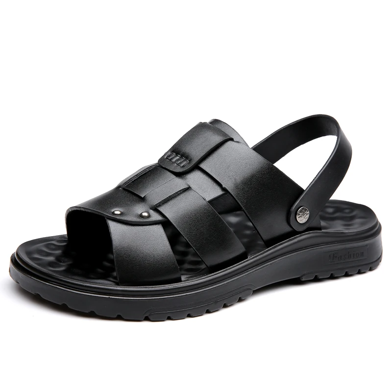 Men's Summer Beach Shoes Thick Bottom Anti-Slip Slippers Comfortable Soft Sole Two-Way Wear Sandals-T83 - view 6