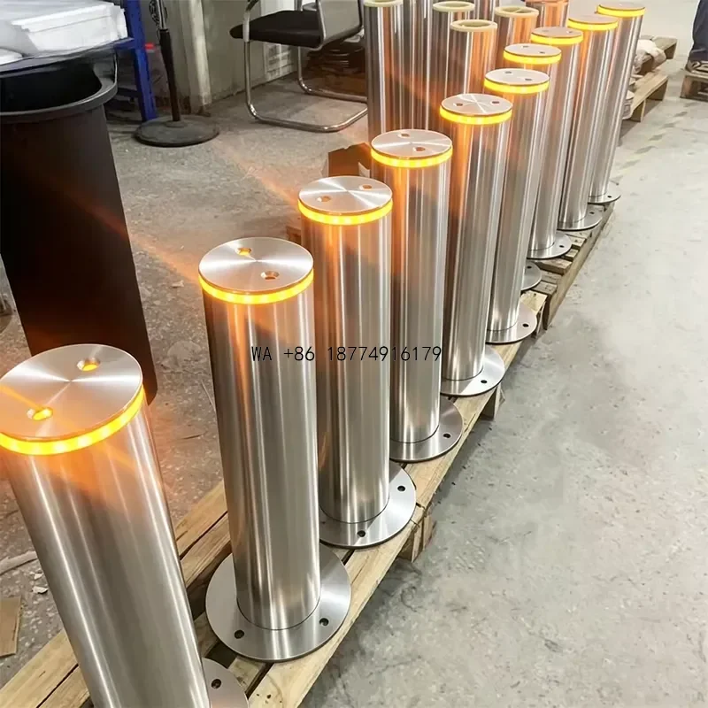 wmwmnu Reflective Anti-Collision Lifting Bollard Hydraulic Remote Control Retractable Column for School TrafficODM OEM