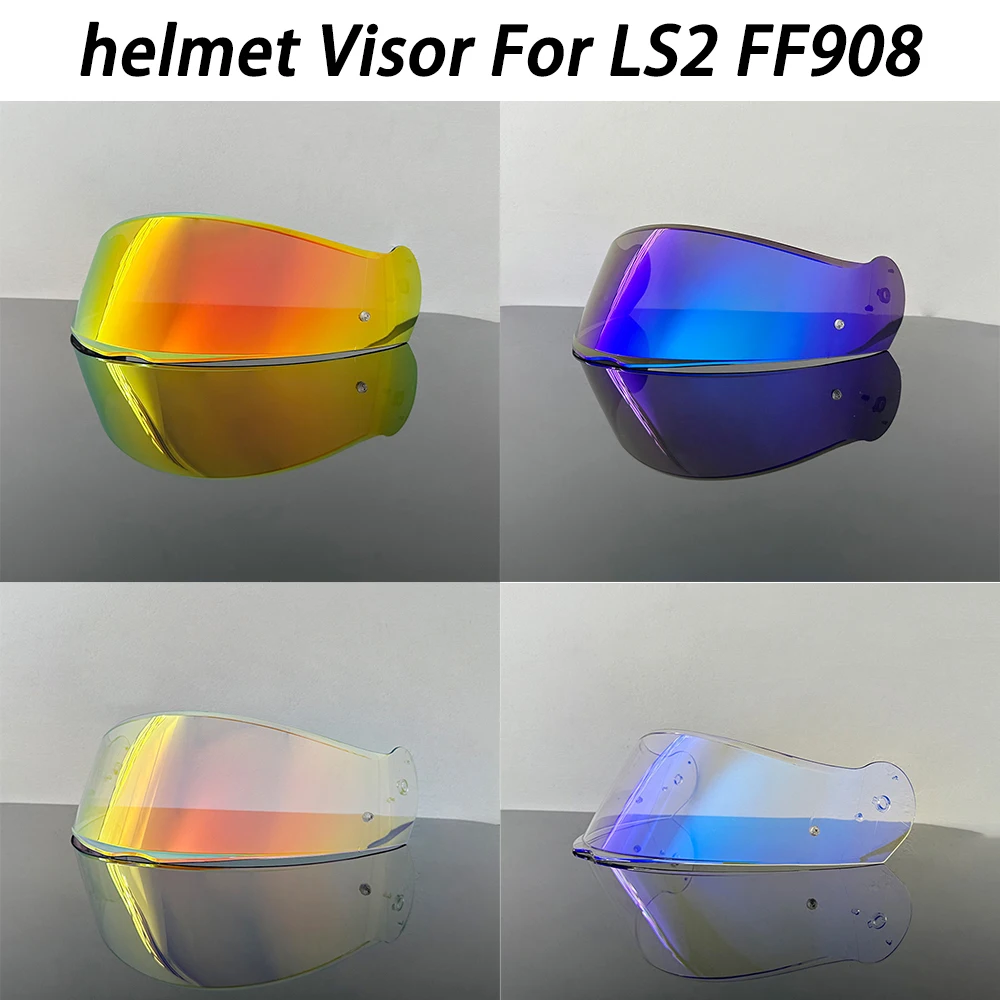 

FF908 Helmet Visor For LS2 FF908 STROBE II Motorcycle Helmet Visor goggles plating silver red Replacement Lens