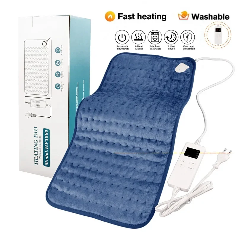 Ultralight Electric Heating Pad 6Gears 4 Timers Winter Foot Hand Warmer Sheet For Abdomen Waist Back Thermal Blanket Pain Relief