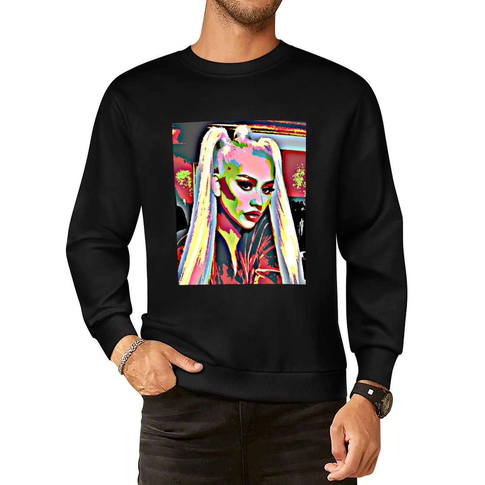 

Christina Aguilera pop art portrait Pullover Hoodie anime clothes autumn clothes sweatshirt male