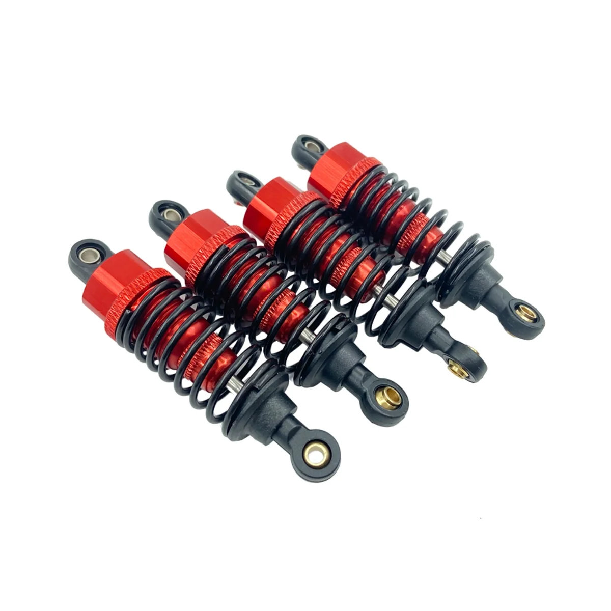 Amortecedor de metal de 4 unidades para TT01 TT02 TA05 TL01 TA03 MF01X M05 M06 1/10 RC peças de atualização de carro, vermelho