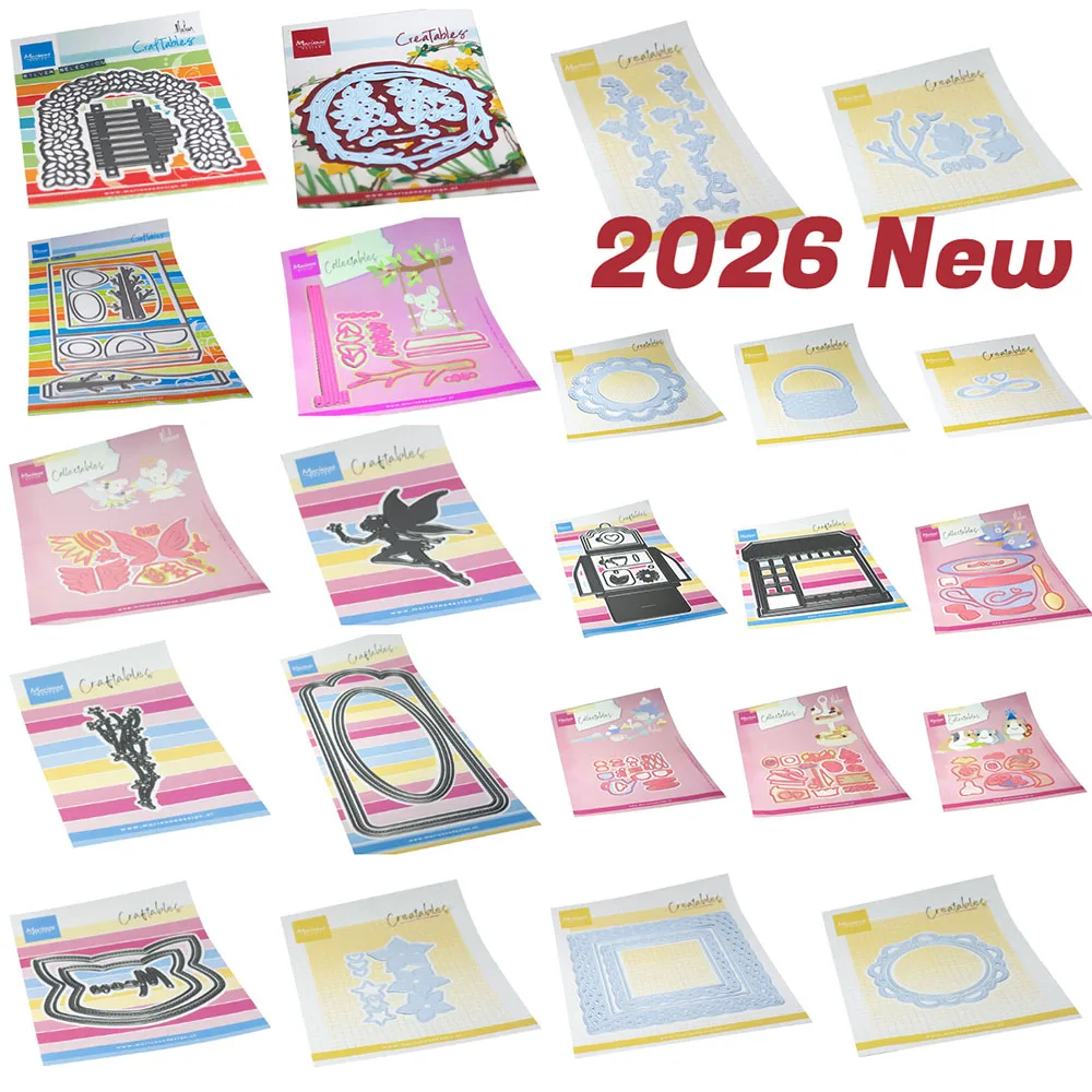 

2026 March New Spring Wreath Gift Box Metal Cutting Dies For DIY Scrapbooking Photo Cutting Die Paper Cards Embossing Decorative