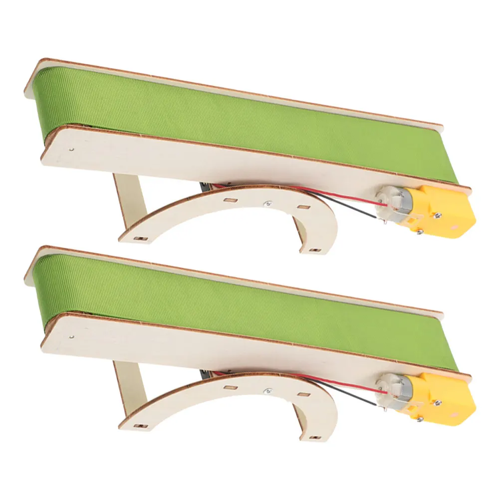 

2pcs Conveyor Belt Kit For Kids Automatic Science Electric Diy Assembly Kit Educational Building Blocks Hands-On