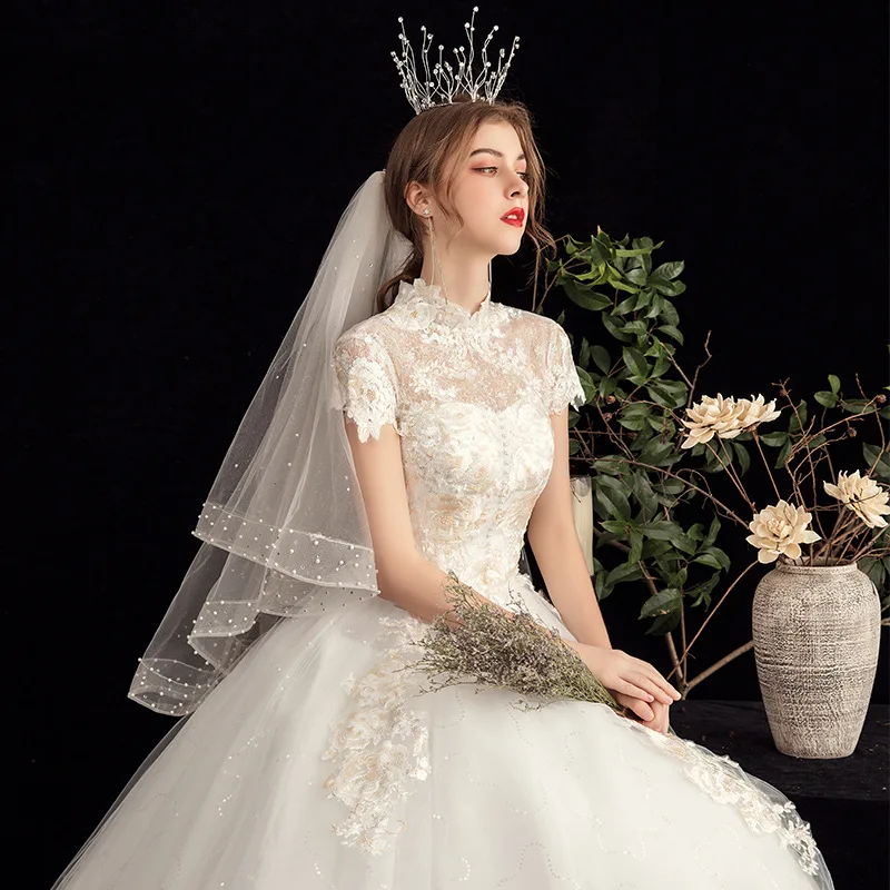 Mori Travel Photography Light Wedding Dress New Bride Temperament Small Size Floor-Length French 