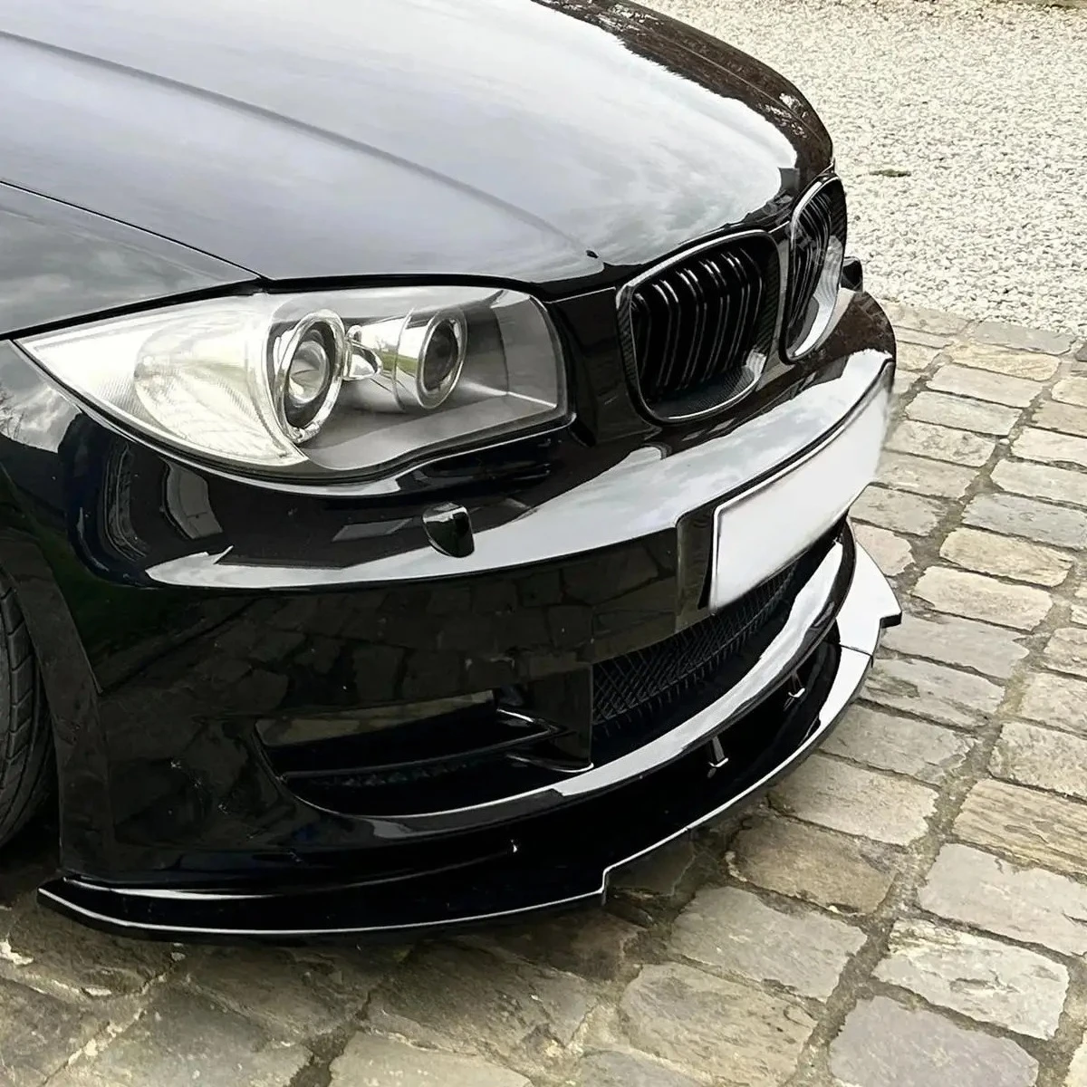 لسيارات BMW 1 Series E81 E82 E87 E88 2008-2011 LCI نموذج قياسي شفة ممتصة للصدمات الأمامية سبويلر سبليتر الناشر تعديل الخارجي