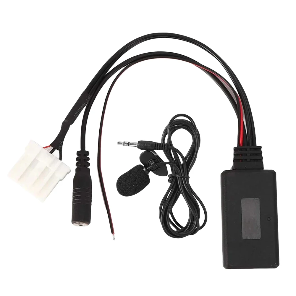 Cavo adattatore AUX 5-12V Adattatore AUX compatibile Bluetooth per auto Compatibile con Bluetooth con microfono per Mazda RX8 MX5 2 3 5 6