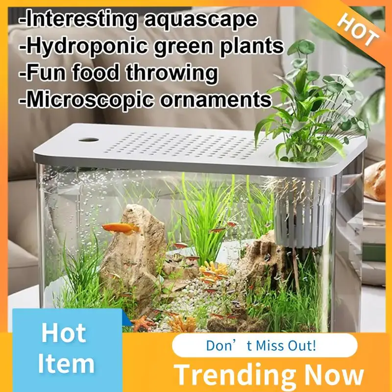 

CMHI-Fish Tank Aquarium Transparent Desktop Tank Turtle Aquarium Small Aquariums Decorative Fish Container For Fish